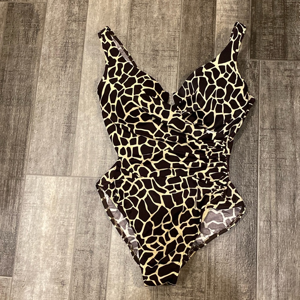 Miraclesuit | Escape One Piece Swimsuit Giraffe Print Brown Swim Suit Bathing 12